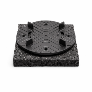 Vaste tegeldrager rubber met bovenplaat - 120x120 mm - 15mm