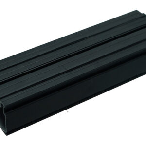 Structusol XL aluminium profiel ST45 zwart - 2,4 m met rubber