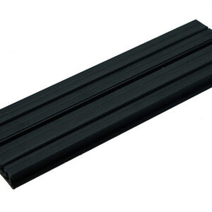 Structusol aluminium profiel ST16 zwart - 2,4 m met rubber